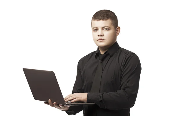 Guy with a laptop — Stock Photo, Image