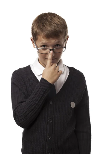 Smart boy with glasses — Stock Photo, Image