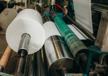 Flexo baskı etiket için tuşuna basın. Beyaz