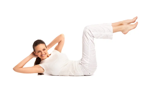 Portret młodej kobiety zdrowe fitness abdominal27 — Zdjęcie stockowe