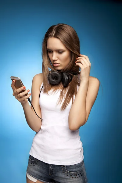 Beautiful girl with headphones25 — Stock Photo, Image