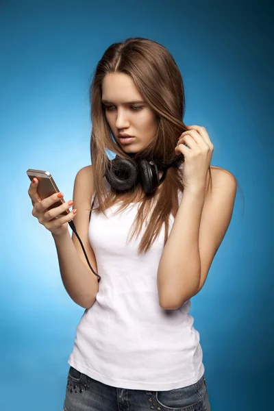 Beautiful girl with headphones26 — Stock Photo, Image