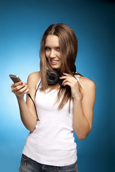 Beautiful girl with headphones30 — Stock Photo, Image