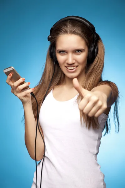 Beautiful girl with headphones46 — Stock Photo, Image