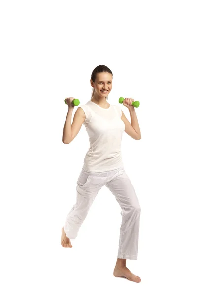 Mujer, deporte, pelota —  Fotos de Stock