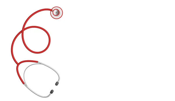 Medical Stethoscope White Background Rendered Illustration — Stock Photo, Image