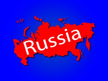 Rusya bayrağı ve harita