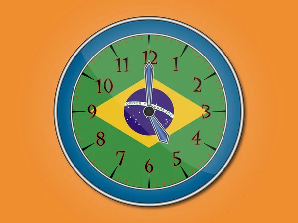 Reloj de estilo brasileño — Vector de stock