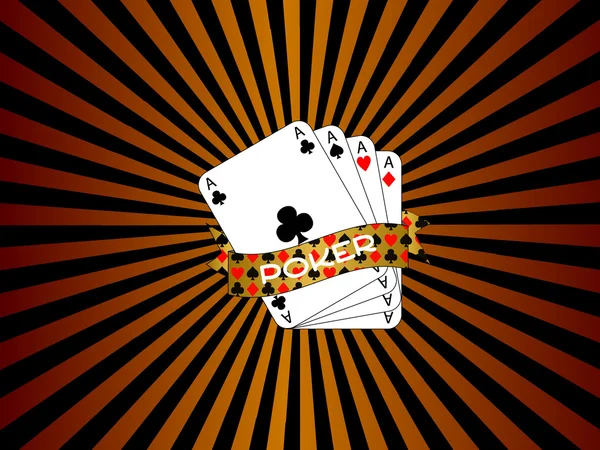 Cartes de poker — Image vectorielle