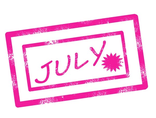 Kalender juli stempel – Stock-vektor