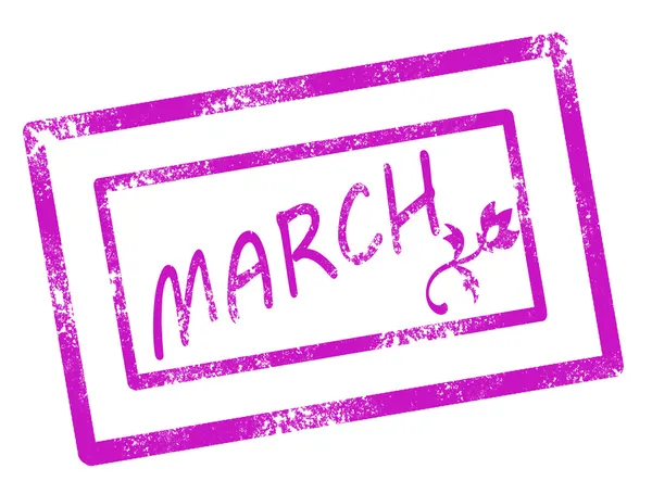 Calendar march stamp — Stock Vector