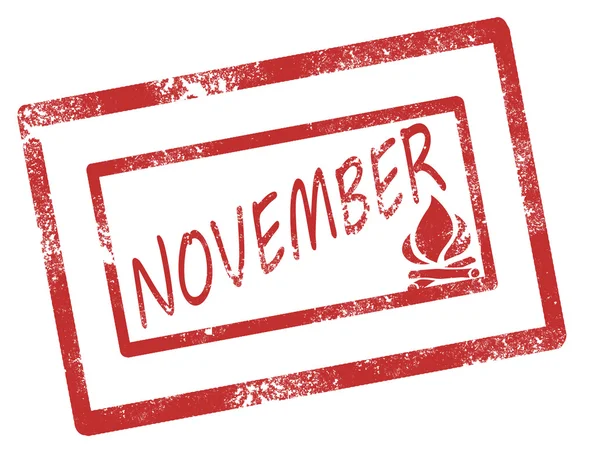 Calendario de noviembre sello — Vector de stock