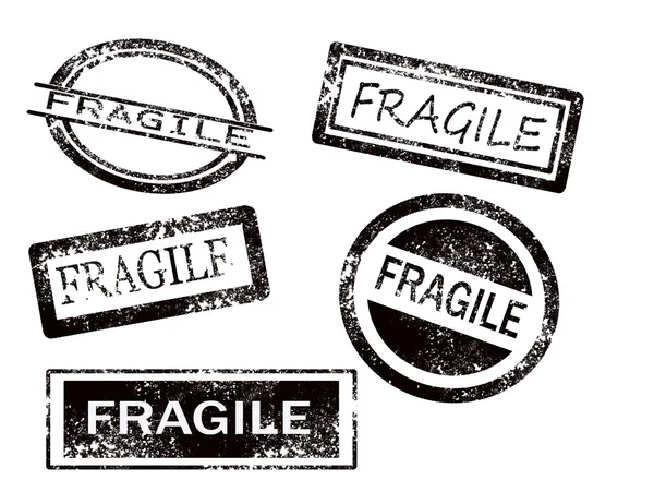 Fragile stamps — Stock Vector