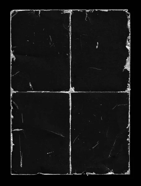 Cartel Papel Viejo Negro Vacío Envejecido Dañado Cardboard Photo Card — Foto de Stock