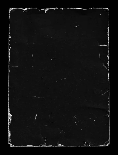Velho Preto Vazio Envelhecido Papel Danificado Cartaz Cartão Foto Rough — Fotografia de Stock