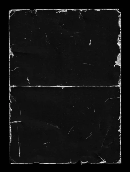 Cartel Papel Viejo Negro Vacío Envejecido Dañado Cardboard Photo Card — Foto de Stock