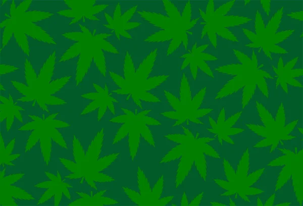 Cannabis Levél Marihuána Vektor Színes Illusztráció Ganja — Stock Vector