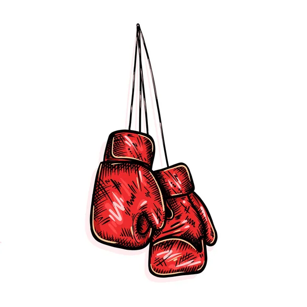 Luvas Boxe Ilustração Mão Desenhado Esporte — Fotografia de Stock