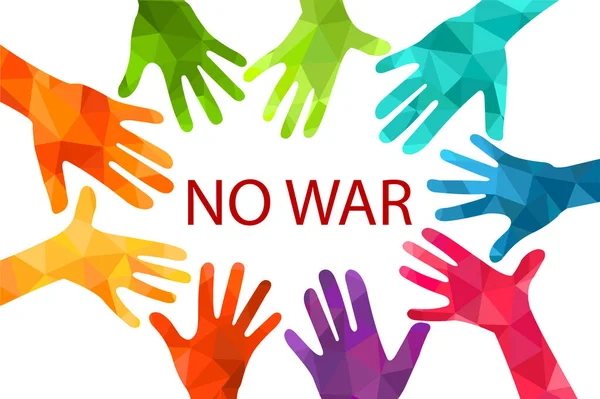 Geen Oorlog Vector Illustratie Ontwerp Kunst Poster — Stockvector