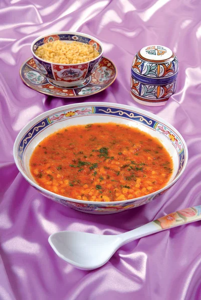 Σούπα Ζυμαρικών Σπιτική Παραδοσιακή Σούπα Άλευρο Σούπας — Φωτογραφία Αρχείου