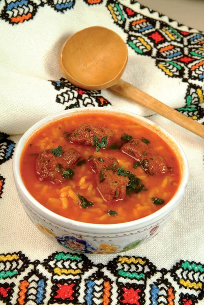 Суп Пасты Домашний Традиционный Суп Паста Суп — стоковое фото