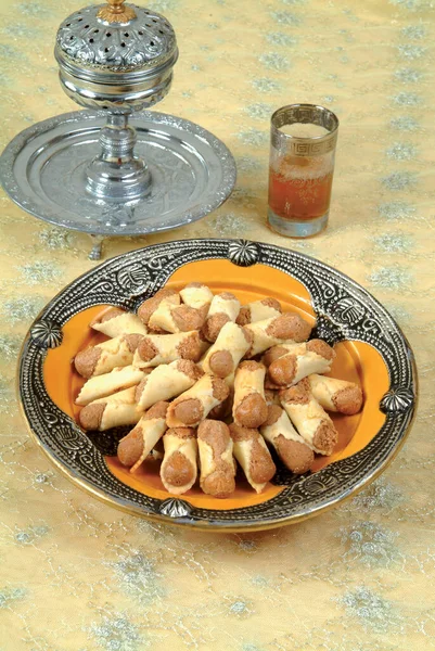 Biscuits Cake Cookies Served Tea Offered Wedding Eid — Stockfoto