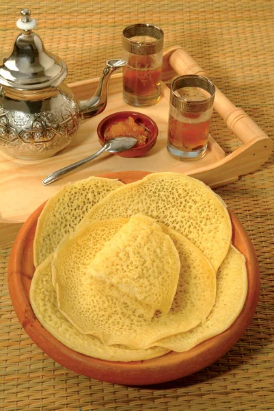 Baghrir Delicious Beghrir Moroccan Crepe Plate — Stockfoto
