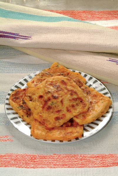 Msemen Delicious Msemmen Moroccan Crepe Pancake Plate — 图库照片