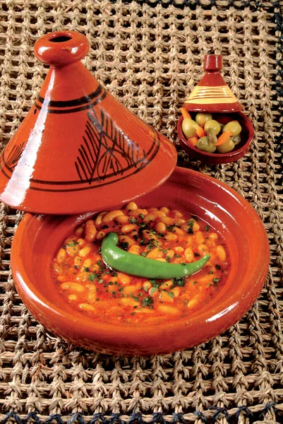 Traditional Moroccan Tagine Vegetables Famous Traditional Moroccan Tajine Traditional Moroccan — стоковое фото