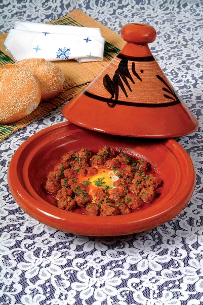 Tradycyjny Marokański Tagine Słynny Tradycyjny Marokański Tajine Tradycyjny Mączka Marokańska — Zdjęcie stockowe
