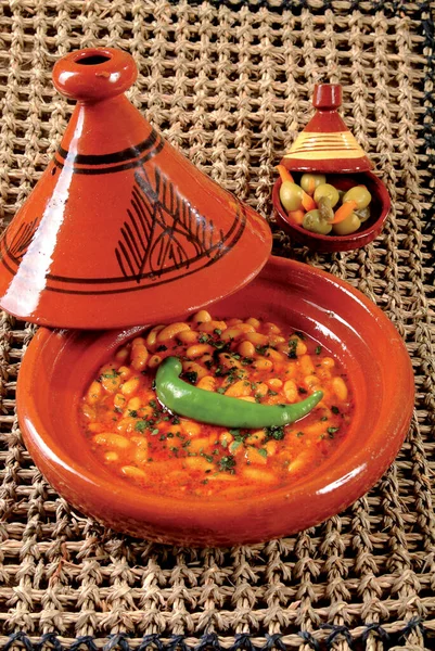 Traditional Moroccan Tagine Vegetables Famous Traditional Moroccan Tajine Traditional Moroccan — Stock fotografie