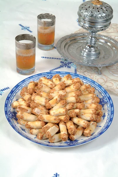 Cake Cookies Served Tea Offered Wedding — Stockfoto