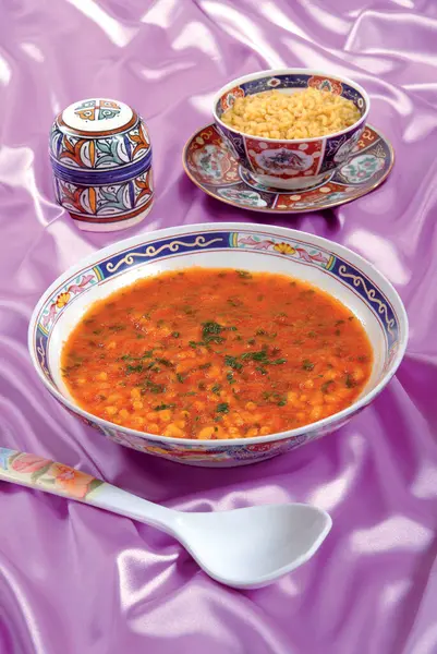 Zupa Ciasta Domowa Zupa Tradycyjny Posiłek — Zdjęcie stockowe