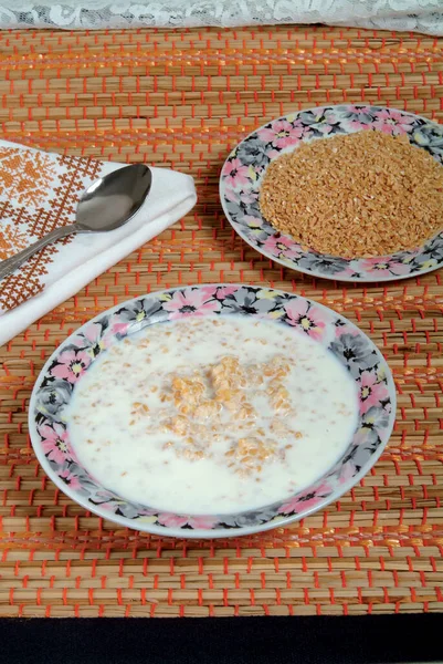 Müslisuppe Hausgemachte Traditionelle Suppe Traditionelle Gesunde Mahlzeit — Stockfoto