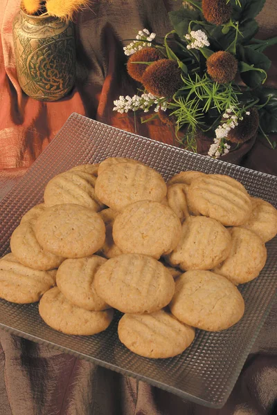 Biscuits Cookies Cake Served Tea Offered Wedding Party — Stok fotoğraf