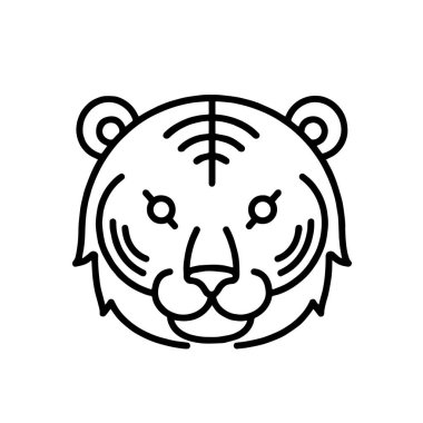 Bir kaplan kafasının vektör çizimi