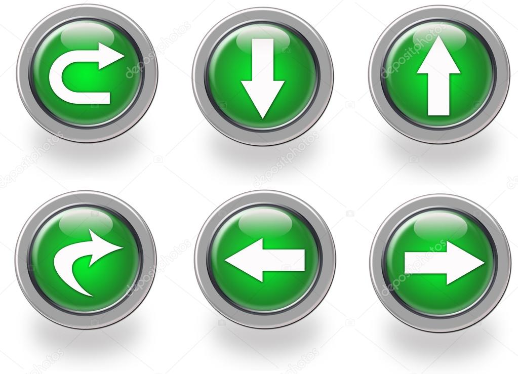 Green web symbol arrows