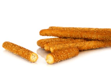 Beyaz arkaplanda Ekmek Çubukları