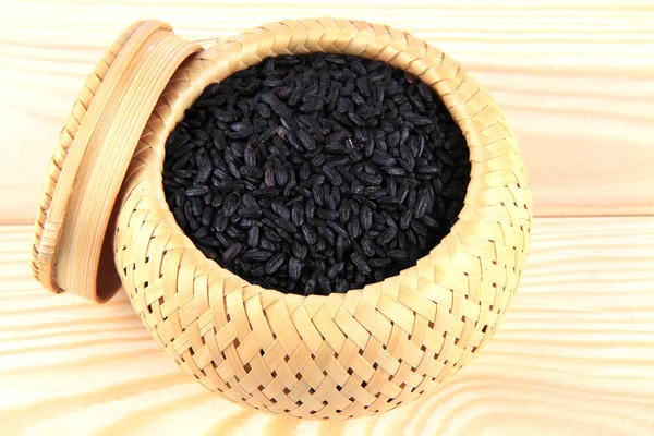 Černá rýže — Stock fotografie