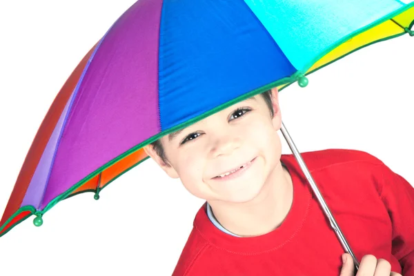 Enfant avec parapluie à la main — Photo