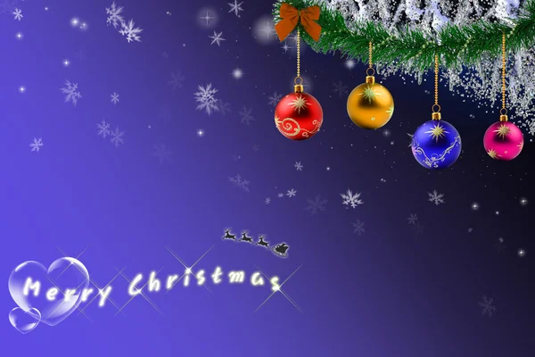 Blue Christmas card — Stock Photo, Image