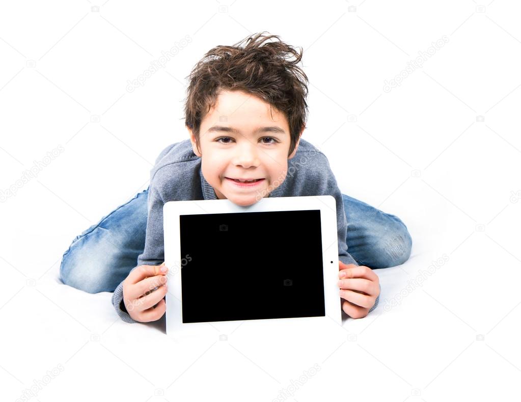Boy with iPad