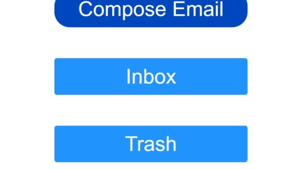 Mouse Cursor Slides Clicks Email Trash Вид Экрана Электронной Почты — стоковое видео
