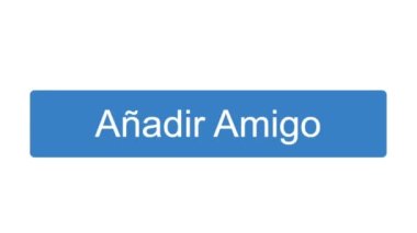 İspanyolca. Fare imleci kayıyor ve Sosyal Medya Web Sayfasına Arkadaş Ekle 'ye tıklıyor. İmleç Tıklaması Ekleme Arkadaşlığı Çevrimiçi Aygıt Ekran Görünümü. İnternet Ağı üzerinden Bakış Ağı Web Sitesi.