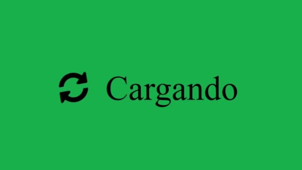 Espanhol Círculo Carregamento Com Tela Verde Tela Dispositivo Display Digital — Vídeo de Stock