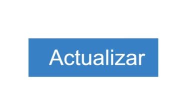 İspanyolca. Fare imleci kayıyor ve web sayfasında güncellemeye tıklıyor. İmleç Tıklama Güncelleme Yazılımı Çevrimiçi Aygıt Ekran Görünümü. İnternet Ağı üzerinden Bakış Ağı Web Sitesi.