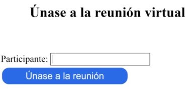 İspanyolca. Sanal Buluşma İş Girişimi 'ne katılımcı adı yazılıyor. Fare imleci kayar ve imzalamak için Sanal Gerçeklik Toplantısına Katılır. İnternet 'te İmleç Tıklaması Birleşme Toplanmasına Bağlanıyor.