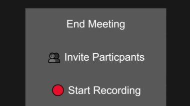 İmleç İş Videosu Konferansı İş Konferansı için Kaydediyor ve Tıklıyor. Fare İmleci İnternet 'te Sanal Konferansı Kaydetmeye Başlıyor.