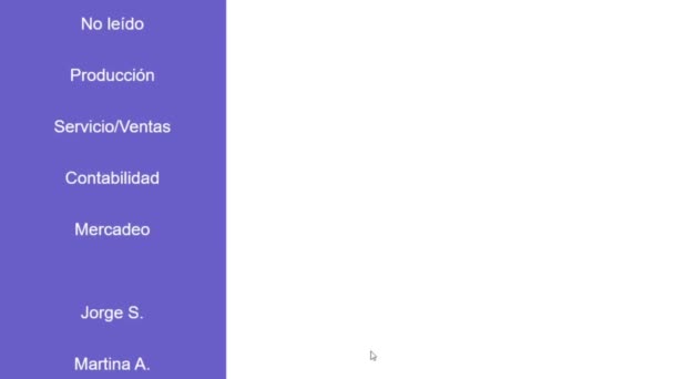Іспанською Cursor Slides Clicks Accounting Department Business Company Messaging Platform — стокове відео