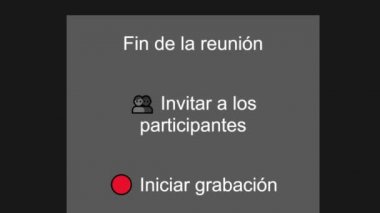 İspanyolca. İmleç Slayt Kaydırır ve İş Videosu Konferansı için İş Konferansı Sonuna Tıklar. Fare İmleci İnternet 'te Sanal Konferansın Sonu Üzerine Kayıyor.